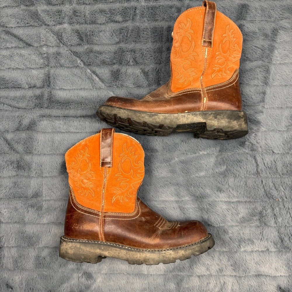 Ariat Fatbaby Original Brown Orange Leather Western Boots 14882 Womens 8.5 B
